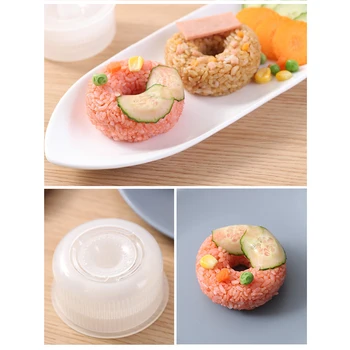 Sushi Donut Form Kaffefaciliteter Sushi Kaffefaciliteter Tryk på Onigiri Skimmel Ris Shaper Skimmel DIY Værktøj Bekvemmelighed Gøre Sushi Til Køkken T