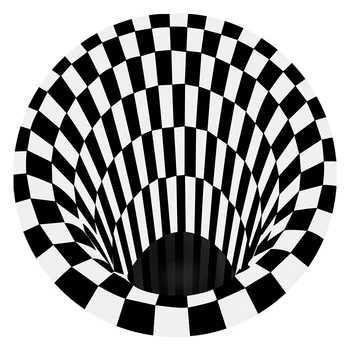 Swirl Udskrive 3D-Vortex Illusion Tæppe Optisk Rum Udsmykning Område Illusion, Gulvtæppe Måtten skridsikker Hjem Måtter Sofa Dørmåtte Illusion
