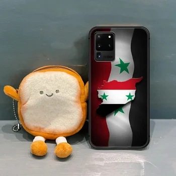 Syrien Flag Telefonen Tilfælde Dække Skroget Til Samsung Galaxy S 7 8 9 10 e 20 FE uitra plus Note 9 10 20 sort Etui Maleri Shell Tendens