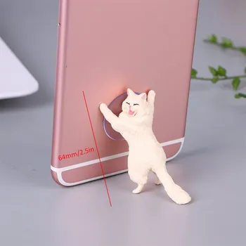 Sød Kat bordholder telefonholder, Tilbehør Til Mobiltelefoner PVC Smart Telefon holder Til iPhone, Samsung, Huawei Xiaomi osv.
