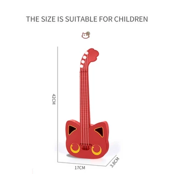 Sød Kat Form Nybegynder Guitar Koncert Børn Musikinstrument Ukulele Børn Gave