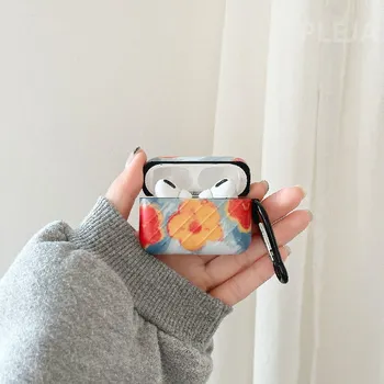 Søde Blomst Maleri Øretelefon Sager For Apple Airpods Pro 1 2 Soft Cover Fashion Silikone Hovedtelefoner Tilfælde boks Til airpods Funda