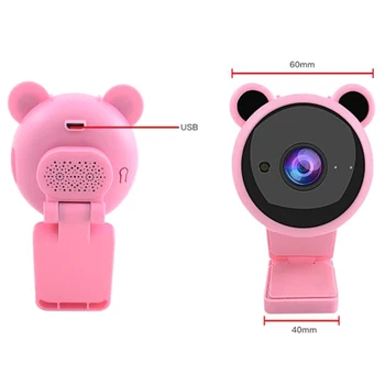 Søde Panda 1080P HD-Webcam Web-Kamera Indbygget Mikrofon Auto Fokus 1080p Webcam Camara Til Video Konference