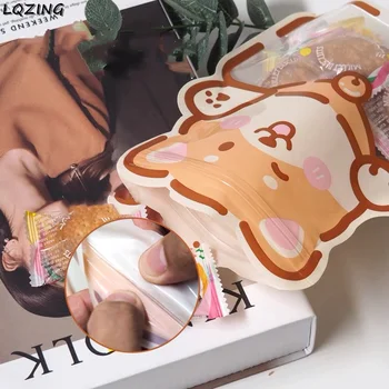 Søde Tegneserie Dyr Håndlavet Slik Cookie Tasker Barns Fødselsdag Selv Stå Kiks, Chokolade DIY Part Bagning Pose Plastik Pakke