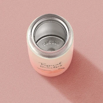 Søde vacuum cup pink fersken kunst cup bærbare mini enkle og udsøgte termokande krus personlighed pige ins foto mode flaske
