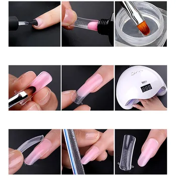 Søm Udvidelse Builder Gel Negle Kit UV-Nail Art Nail Gel Værktøjer, 15 ml Nail Art Solid Extension Lim Sæt
