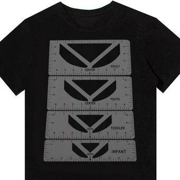 T-Shirt Tilpasning Hersker T-Shirt Design Hersker T-Shirt Alignment Tool Let at Kalibrere Stof Skære Fil For Voksne Børn LAD3