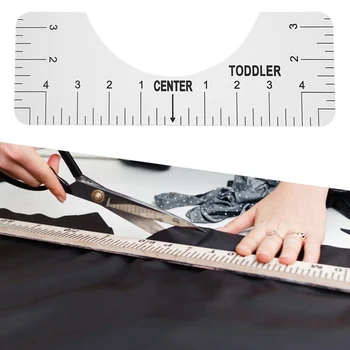 T-Shirt Tilpasning Lineal For at Vejlede T-Shirt Design Herskere Med Størrelse Chart DIY Tegning Skabelon Håndværk Af Syning Centrering Værktøj