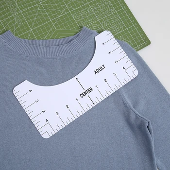 T-Shirt Tilpasning Lineal For at Vejlede T-Shirt Design Herskere Med Størrelse Chart DIY Tegning Skabelon Håndværk Af Syning Centrering Værktøj