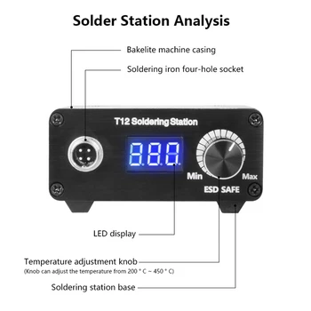 T12 Ekstern Strømforsyning Digital Lodning Station Elektroniske Svejsning Jern Tips med Handl Lodning Svejsning Forsyninger
