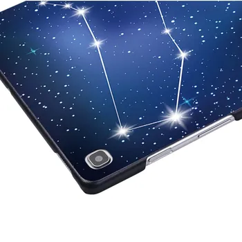 Tablet etui til Samsung Galaxy Tab A7 10,4 tommer 2020 T500 T505 Konstellation Mønster Nye Holdbare Slank Shell Cover + Gratis Stylus