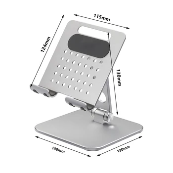Tablet Stå Højde Justerbar Sammenklappelig Aluminium Legering bordlader Med Køling Hul Tablet Holderen Holderen til iPad Telefon 2021