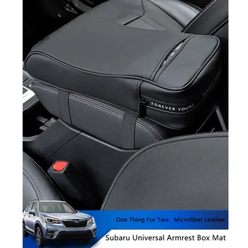 TAJIAN Bil Centrale Armlæn Læder Pad Max Mat Pude Pude Dække Køretøj Beskytte Styling For Subaru Forester Outback XV19-21