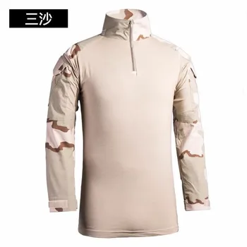 Taktisk Militær Camouflage T-Shirt Mænd Multicam-US Army Combat Shirt Angreb Camo Militar Uniform Airsoft T-Shirt