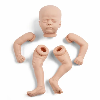 Taoxiaolu Bebe Reborn Baby Vinyl Dukke Kit 17 Inches Ashley Sovende Umalet Ufærdige Dukke Dele DIY Blank Reborn Dukke Kit