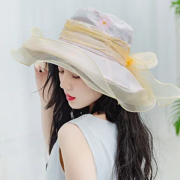 Tartan Legende Hat Parasol Hat Kvindelige Solcreme Om Sommeren Organza Dække Ansigtet Rejse Solhat Anti-Ultraviolet Strand Hat