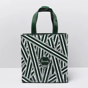 Taske til kvinder, særtilbud Britiske berømte pvc blæk grøn stribet grøn shopping taske stor kapacitet vandtæt taske kvindelige taske