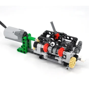 Tech byggesten W16-cylindret El-Motor Motor 6-trins Variabel Hastighed og Synkron Gearkasse Kompatibel med Lego