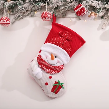Tegnefilm Julestrømpe Pejs Xmas Tree Hængende Dekoration Gavepose Sokker Hjem Nytår Jul Dekoration Produkter