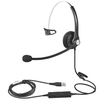 Telefon Headset Call Center Støj Headset Med Mikrofon Volumen Justerbar Noise-Cancelling Trafik Headset telefonopkald til kundeservice