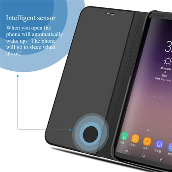 Telefonen Sagen Klar Opfattelse Smart Spejl, Spejlvende Sag For Huawei Mate 8 Tilfælde Beskyttende Dække Fundas Capa Beskyttende sag