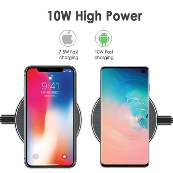 Telefonen Trådløse Oplader Dock 5W 10W Qi Trådløse Oplader til Hurtig Opladning Anti-slip Ultra Slim Holdbar Sikkert Til Iphone, Samsung