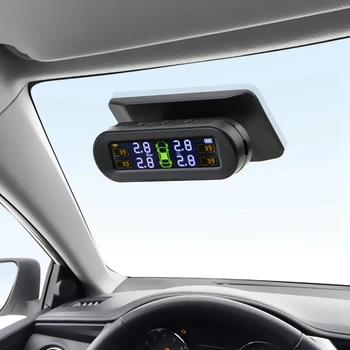 Temperatur Advarsel med 4 Eksterne Sensorer Bil dæktrykskontrolsystemet Tire Pressure Monitoring System