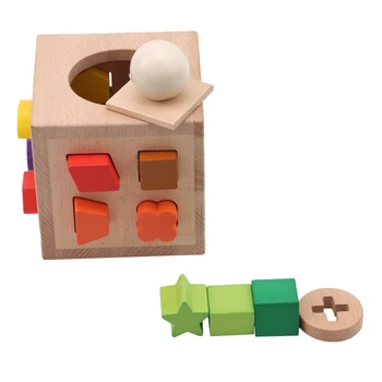 Tidlig Uddannelse Puslespil 17 Hul Intelligens Max Geometrisk Form, Der Matcher Kognitive Byggesten Børn, Træ-Legetøj