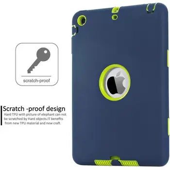 Til iPad Mini-1/2/3 Retina-Sag 3 in1 Anti-slip Hybrid Beskyttende Tunge Robust Stødsikkert Modstand Cover For iPad Mini