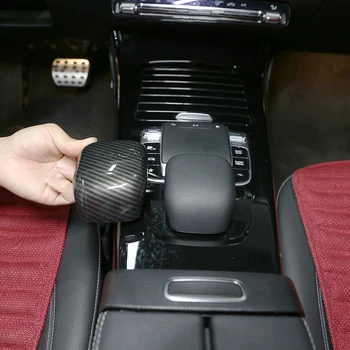 Til Mercedes Benz a-Klasse W177 A180 A200 2018-2020 Carbon Fiber Gear Shift Knappen Dække Trim Bil Indvendigt Tilbehør