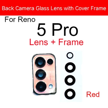 Tilbage Kamera Glas Linse Med Cover Frame Til Oppo Reno 5 Pro + 5Pro+ Plus Vigtigste Bageste Kamera Linse med Lim Reservedele