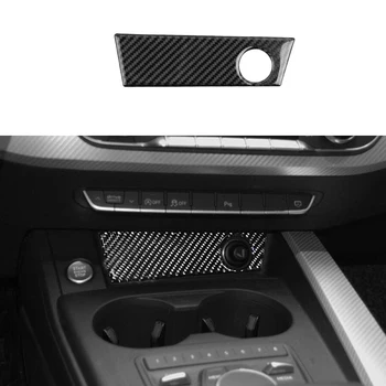 Tilbehør til bilen kulfiber Center Cigarettænder Trim Panel Cover Til Audi A5 2018 & A4 B9 2017-2018