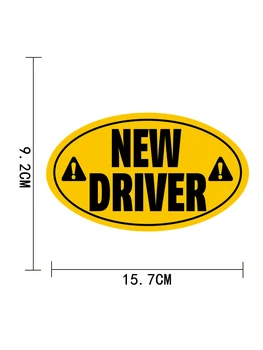 Tilbehør til bilen Oval NYE DRIVER Kørsel Sikker Hjelm Kofanger PVC Mærkat 15.7 cm*9.2 cm