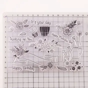 Tillykke med Fødselsdagen Klar Silikone Tætning Stempel DIY Scrapbooking Prægning Foto Album R7RC