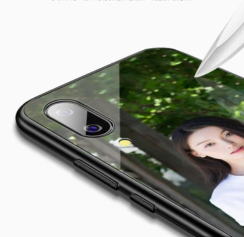 Tilpassede Personlige Telefon, Sag Hærdet Glas til Samsung Galaxy S7 S8 S9 S10 S11 Plus A50 A51 A71 A81 A91 Dække Tilpasset Sag
