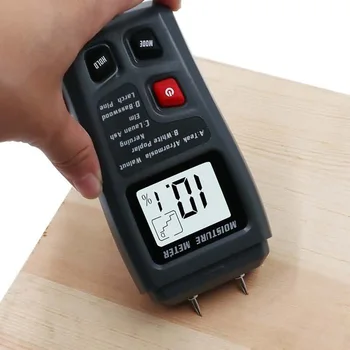 To Ben Digital Træ Fugt Meter 0-99.9% Træ-Fugt Tester Træ Fugtig Detektor med Stort LCD-Display, Uden Batteri