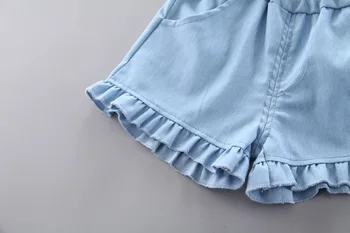 Toddler Pige Sommer Tøj, Børn, Børn Mode Ternet kortærmet Søde Shorts, der Passer 1 2 3 4 Års Søde To-delt Sæt