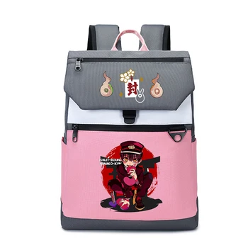 Toilet-bundet Hanako-kun Tegnefilm skoletasker Oxford indstillinger indstillinger Kawaii Kvinder Pink Laptop Rygsæk Animationsfilm Rejse Bagpack Rygsæk