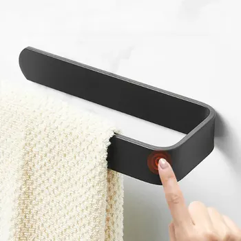 Toilet Roll Holder Selvklæbende Papir Håndklæde Rack Vægophæng Står Ingen Boring Badeværelse Væv Håndklæde Rack Tilbehør Indehavere