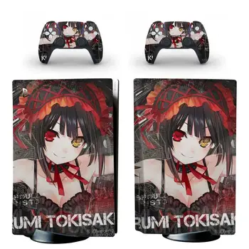 Tokisaki Kurumi PS5 Standard-Disc Edition Hud Decal Sticker Cover til PlayStation 5 Konsol & Controller PS5 Skin Sticker Vinyl