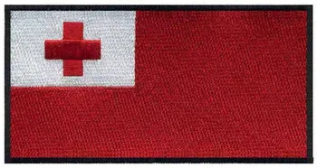 Tonga broderet flag patches strygejern om logoer 3