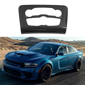 TOP -Bil Styling ABS Carbon Fiber Indvendige Konsol Air Condition Justere Panel Dækker Trim for Dodge Charger-2020