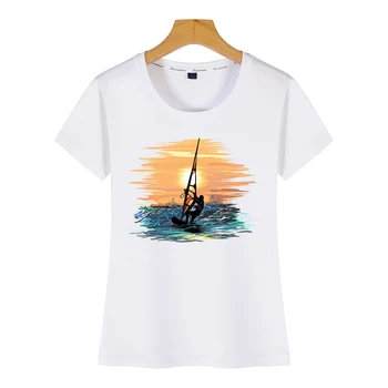 Toppe, T-Shirt Kvinder windsurfing Sexet Harajuku Bomuld Kvindelige Tshirt
