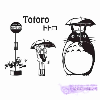 Totoro Vægoverføringsbillede Vinyl Wall Stickers Decal Indretning Hjem Dekorative Udsmykning Animationsfilm Totoro Bil Mærkat