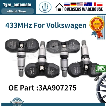 TPMS-Tire Pressure Monitoring System 3AA907275 Dæk Sensorer 433MHz For Volkswagen CC 2012-17 Tiguan 3AA907275B