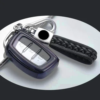 TPU Bil Smart Fjernbetjening Nøgle Tilfælde Dække Fuld Dækning For Hyundai IX30 IX35 IX20 Tucson Elantra Verna Sonata Nøglering Beskytte Ring