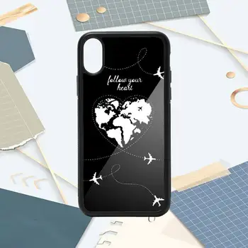 Travel elsker flyets Verden Kort Telefon hvis PC ' en til iPhone 11 12 pro XS MAX 8 7 6 6S Plus X 5S SE 2020 XR