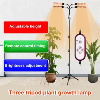 Tre Fødder planternes Vækst Lampe Led Plante Lampe Fjernbetjening 80W Fulde Spektrum Indendørs Beplantning Sætteplante Lampe Voksende Lamper