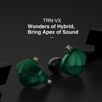 TRN VX 6+1DD Hybrid Metal In Ear Monitor Hovedtelefon HIFI Sport Hovedtelefoner Headplug TRN V90/v80/ BT20S PRO T3 Øreprop Headset