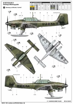Trompetist 03215 Skala 1/32 tysk Junkers Ju-87B-2/U4 Stuka Fly Toy Hobby Militære Samling Plastic Model byggesæt